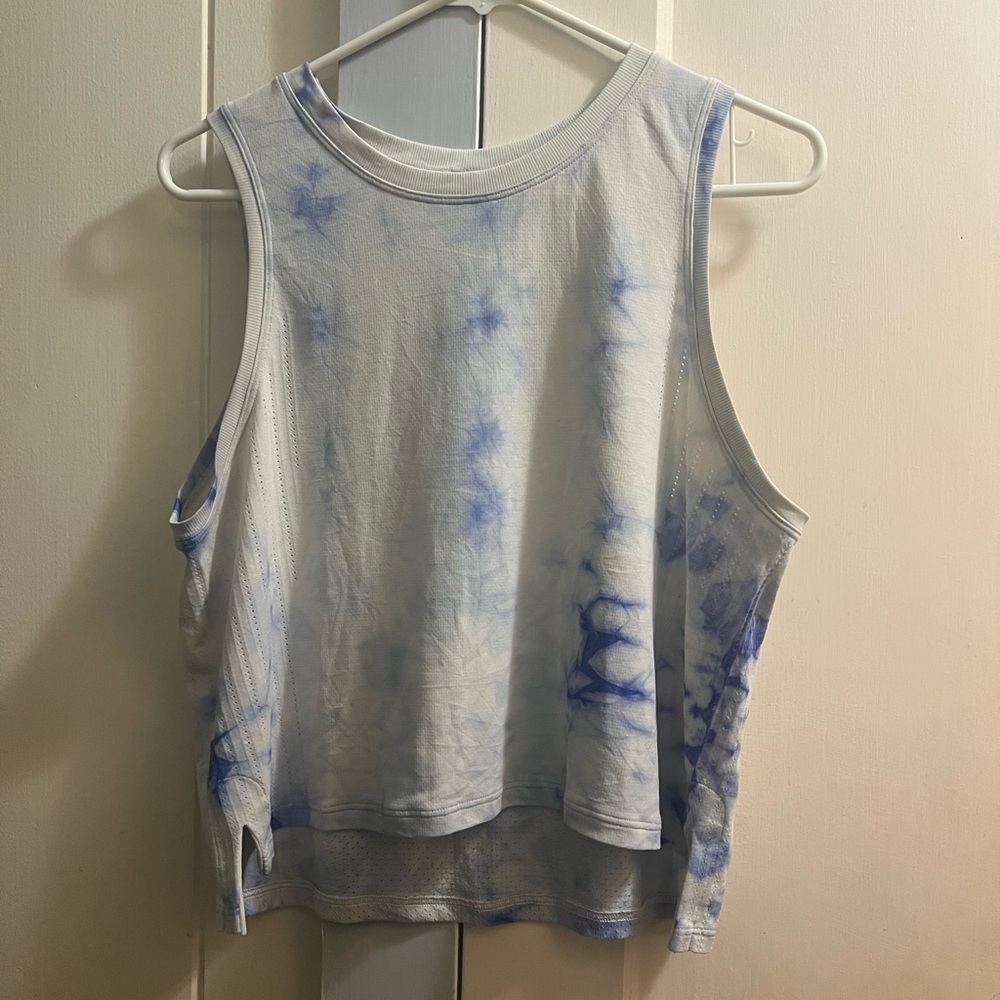 lululemon athletica Blue Tie-Dye Tank Top